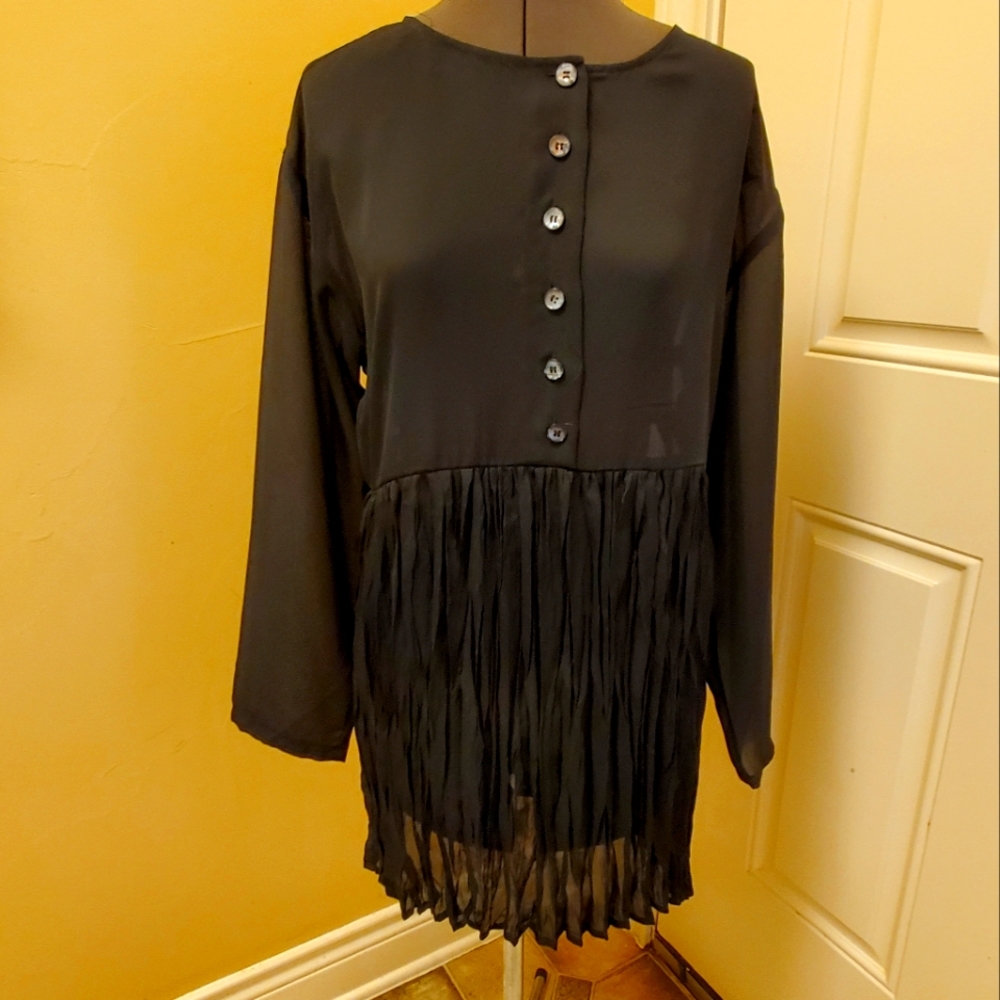 Black Sheer Minidress/Coverup